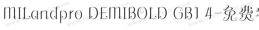 MILandpro DEMIBOLD GB1 4字体转换